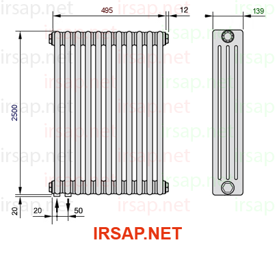 Радиатор IRSAP Tesi 42500/11 T18 CL 01